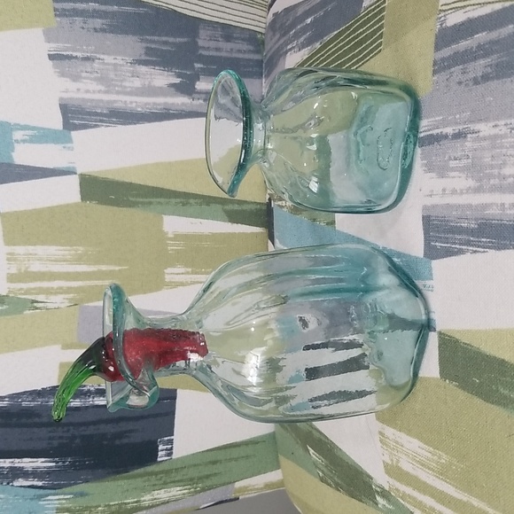Vintage Blue Green Tint Glass Jars Dispensers Big And Small - Picture 10 of 14